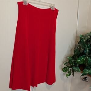 Vintage Red Pleated Sweater Skirt Size Large